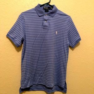 Purple Striped Polo By Ralph Lauren Short Sleeve Polo Shirt Mens Size S
